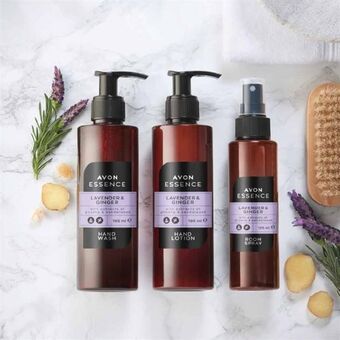 Avon Conjunto essences lavanda & gengibre promoção