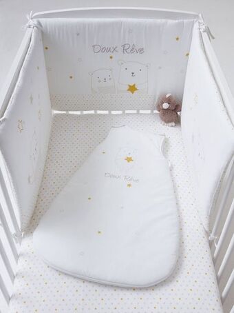 Vertbaudet Contorno de berço, tema sonhar com as estrelas - branco... promoção