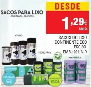 Continente Sacos do Lixo Continente Eco 20 Unid promoção