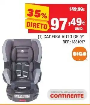 Continente (1) Cadeira Auto GR 0/1 promoção