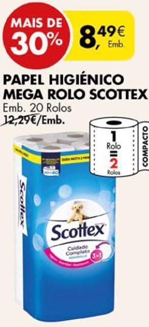Papel higiênico scottex