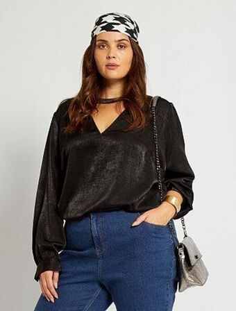 Kiabi Blusa acetinada promoção