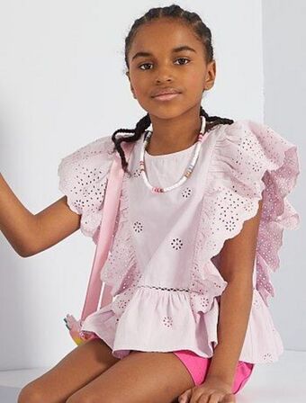 Kiabi Blusa com bordado inglês promoção