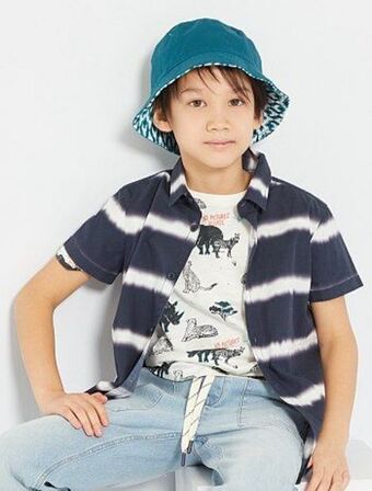 Camisa de manga curta 'tie-and-dye'