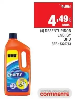 Continente (4) Desentupidor Energy UHU promoção