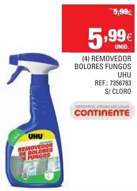 Continente (4) Removedor Bolores Fungos UHU promoção