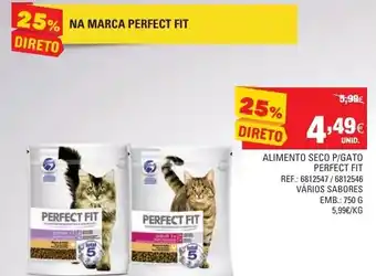 Continente Alimento Seco P/Gato Perfect Fit 750g promoção