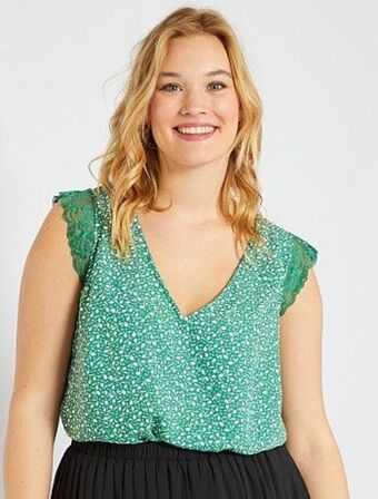 Kiabi Blusa com decote em bico promoção