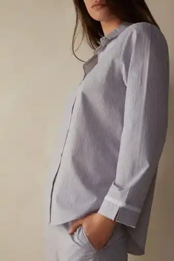 Intimissimi Camisa manga comprida em tela de algodão boyfriend... promoção