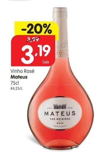 Vinho rosé mateus