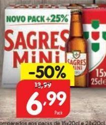 Minipreço Cerveja sagres mini promoção