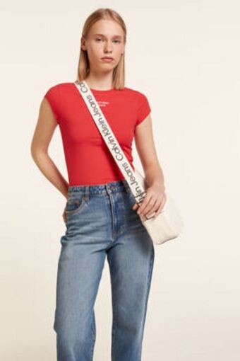 Springfield T-shirt de manga curta com logo promoção