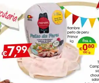 Bolama Fiambre Peito de Peru Primor 1kg promoção