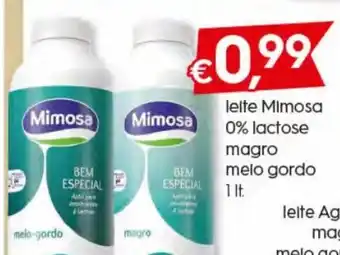 Bolama Leite Mimosa 0% Lactose Magro Melo Gordo 1L promoção