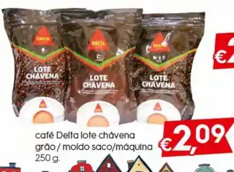 Bolama Cafe delta Lote Chavena Grao/ Moido saco/ Maquina 250g promoção