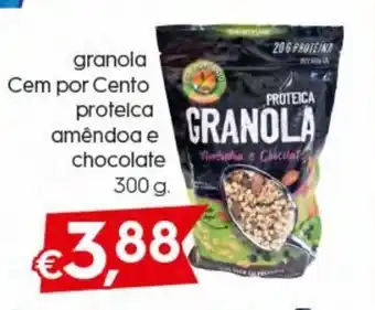 Bolama Granola Cem Por Cento Proteica Amendoa e Chocolate 300g promoção