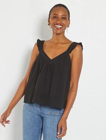 Kiabi Blusa em gaze de algodão promoção