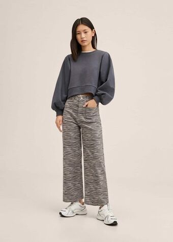 Mango Calças com estampado de tigre promoção