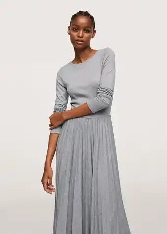 Vestido plissado de malha