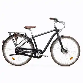 Decathlon Bicicleta de cidade elops 900 quadro alto em alumínio preto promoção