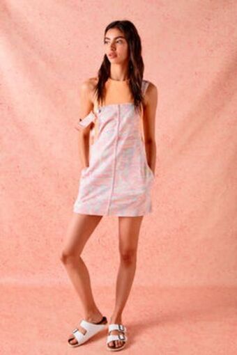 Springfield Vestido com peitilho bubble gum promoção