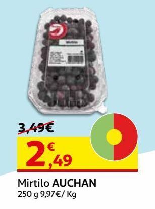 Auchan Mirtilo auchan:250 g promoção