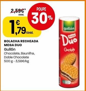 Intermarché Bolacha recheada gullon promoção