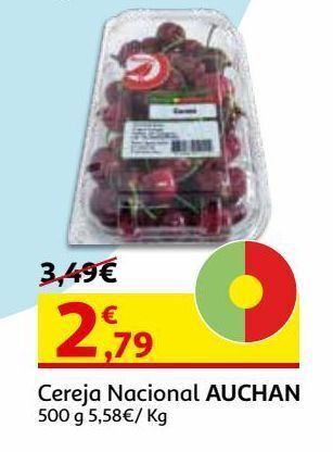 Auchan Cereja nacional auchan:500 g promoção