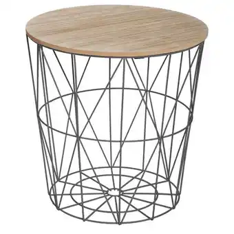 Hôma Mesa de apoio mdf e metal preto promoção