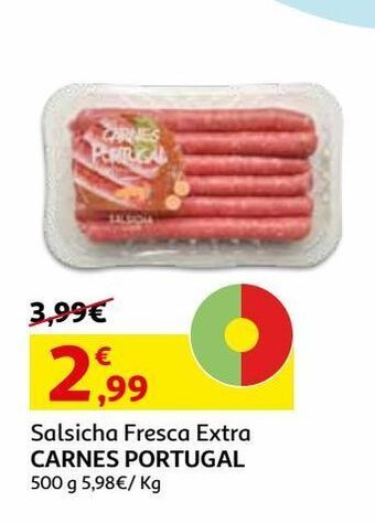Auchan Salsicha fresca ext carnes por500 gr promoção