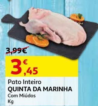 Auchan Pato inteiro qtª da marinha:c/miudos kg promoção