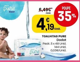 Intermarché Toalhas umedecidas dodot promoção