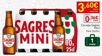Recheio Cerveja sagres mini promoção