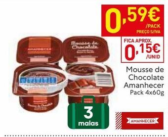 Mousse de chocolate amanhecer