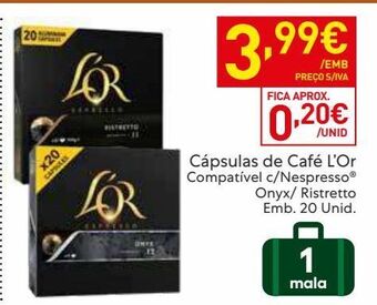 Recheio Cápsulas de café l'or promoção