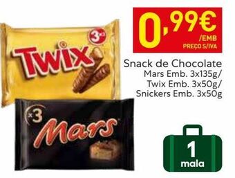 Recheio Chocolates twix promoção
