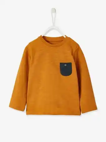 Vertbaudet Camisola de mangas compridas, bolso no peito, para bebé... promoção