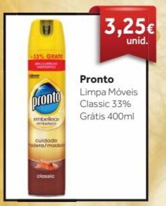Beauty Pronto Limpa Moveis Classic 33% Gratis 400ml promoção