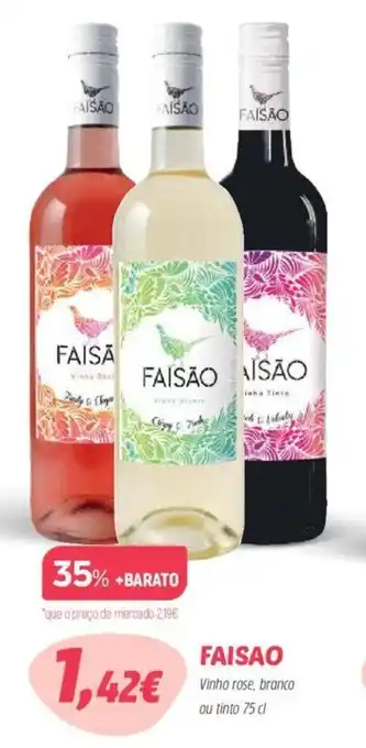 Coviran Faisao Vinho Rose, Branco ou Tinto 75cl promoção