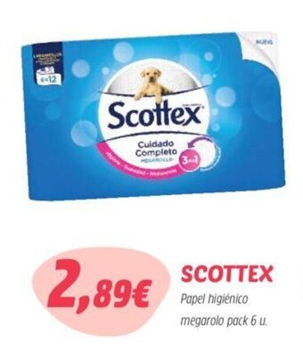 Coviran Scottex Papel Higienico megarolo pack 6 u. promoção