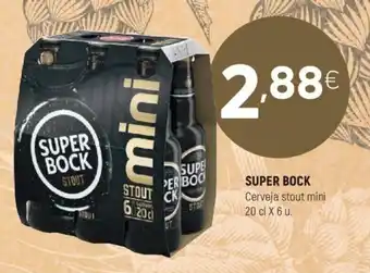 Coviran Super Bock Cerveja Stout mini 20cl x 6 u. promoção