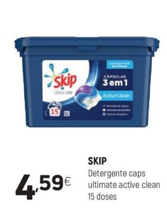 Coviran Skip Detergente caps ultimate active clean 15 doses promoção
