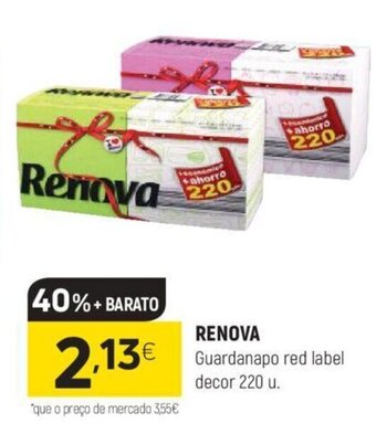 Coviran Renova Guardanapo Red label decor 220 u. promoção