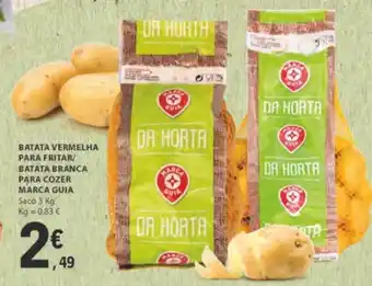 E.Leclerc Batata Vermelha Para fritar/ Batata Branca para Cozer Marca Guia 3kg promoção