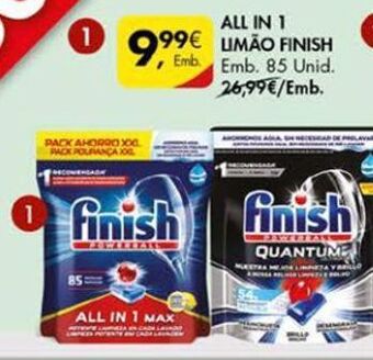 Pingo Doce Detergente finish promoção