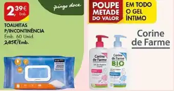 Pingo Doce Gel íntimo corine de farme promoção