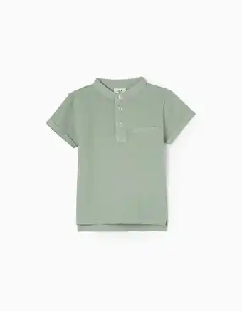Zippy Polo gola mao para bebé menino, verde água promoção