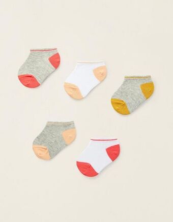 Zippy 5 pares de meias curtas para bebé menina, multicolor promoção