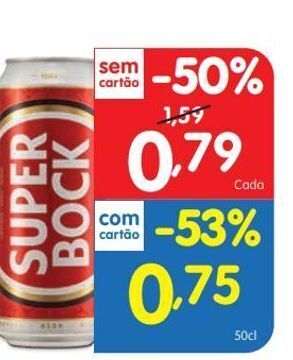 Minipreço Lata de cerveja super bock promoção