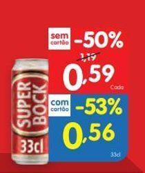 Minipreço Lata de cerveja super bock promoção